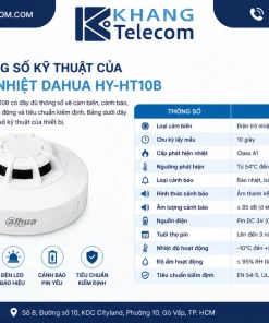 Thông số kỹ thuật của Đầu báo nhiệt Dahua HY-HT10B gồm những gì