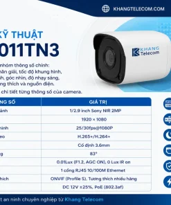 Thông số kỹ thuật của KX-A2011TN3 gồm những gì