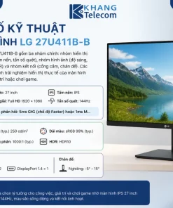 Thông Số Kỹ Thuật Của Màn Hình LG 27U411B-B Gồm Những Gì
