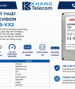 Thông số kỹ thuật của ổ cứng Hikvision DS10HKVS-VX2 gồm những gì