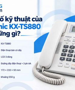 Thông số kỹ thuật của Panasonic KX-TS880 gồm những gì?