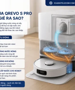 Trạm sạc của Qrevo S Pro giặt và sấy giẻ