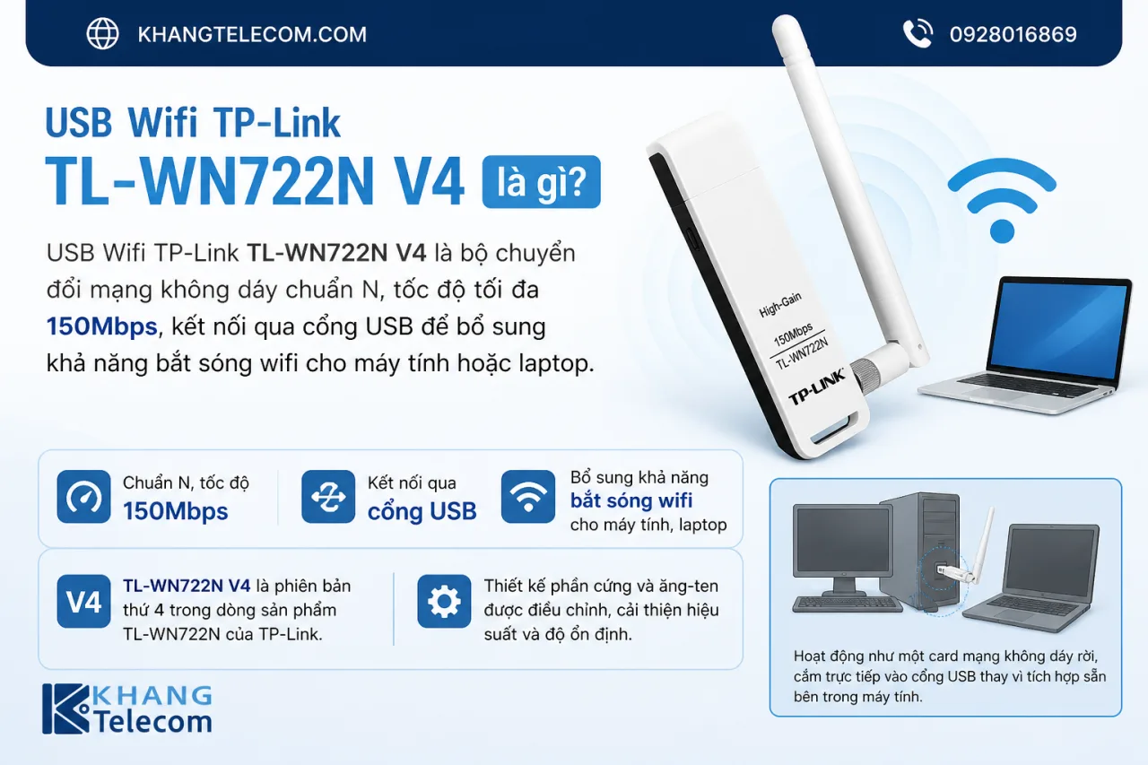 USB Wifi TP-Link TL-WN722N V4 USB Wifi TP-Link TL-WN722N V4