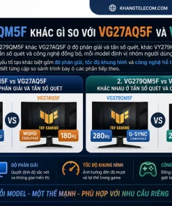 VG279QM5F khác gì so với VG27AQ5F và VY279HG2