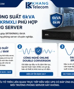 công suất 6kVA của SRT6KRMXLI phù hợp với phòng server