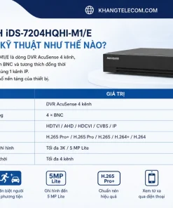 Đầu ghi hình iDS-7204HQHI-M1/E có thông số kỹ thuật