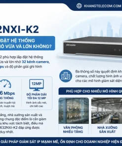 DS-7632NXI-K2 có phù hợp lắp đặt hệ thống camera IP quy mô vừa và lớn