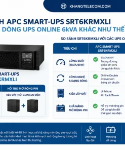 So sánh APC Smart-UPS SRT6KRMXLI với các dòng UPS online 6kVA khác