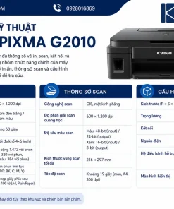Thông số kỹ thuật của Canon PIXMA G2010 gồm những gì