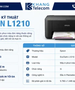 Thông số kỹ thuật máy in phun màu Epson L1210 gồm những gì